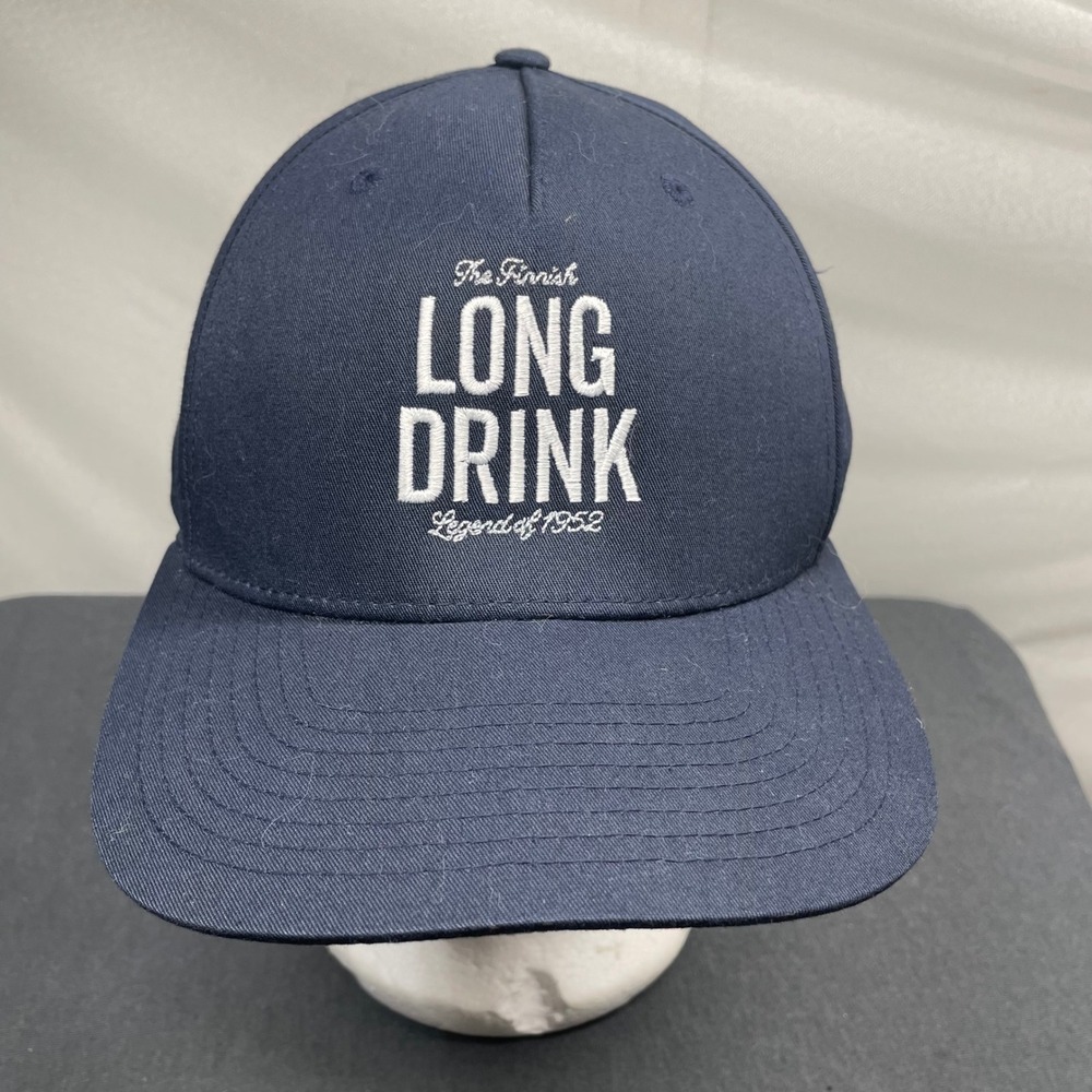 Richardson Men Hat Navy Blue Cotton Blend OSFA Finnish Long Drink Snapback 255